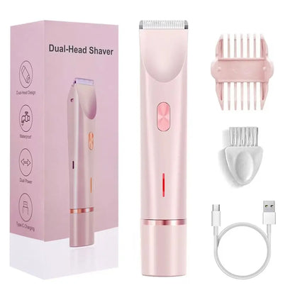 2025 Waterproof Rechargeable Electric Shaver Mini Women Bikini Trimmer Body Hair Remover Mini Double Headed Electric Epilator