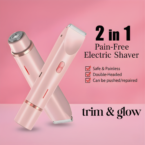 2025 Waterproof Rechargeable Electric Shaver Mini Women Bikini Trimmer Body Hair Remover Mini Double Headed Electric Epilator