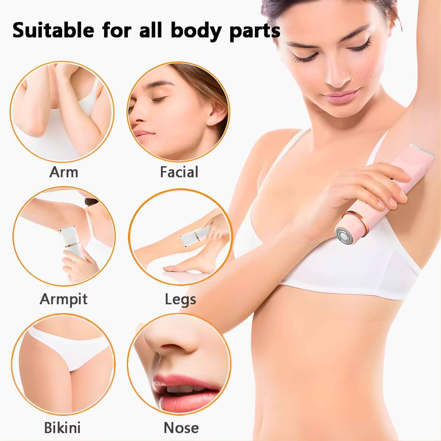 2025 Waterproof Rechargeable Electric Shaver Mini Women Bikini Trimmer Body Hair Remover Mini Double Headed Electric Epilator