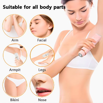 2025 Waterproof Rechargeable Electric Shaver Mini Women Bikini Trimmer Body Hair Remover Mini Double Headed Electric Epilator